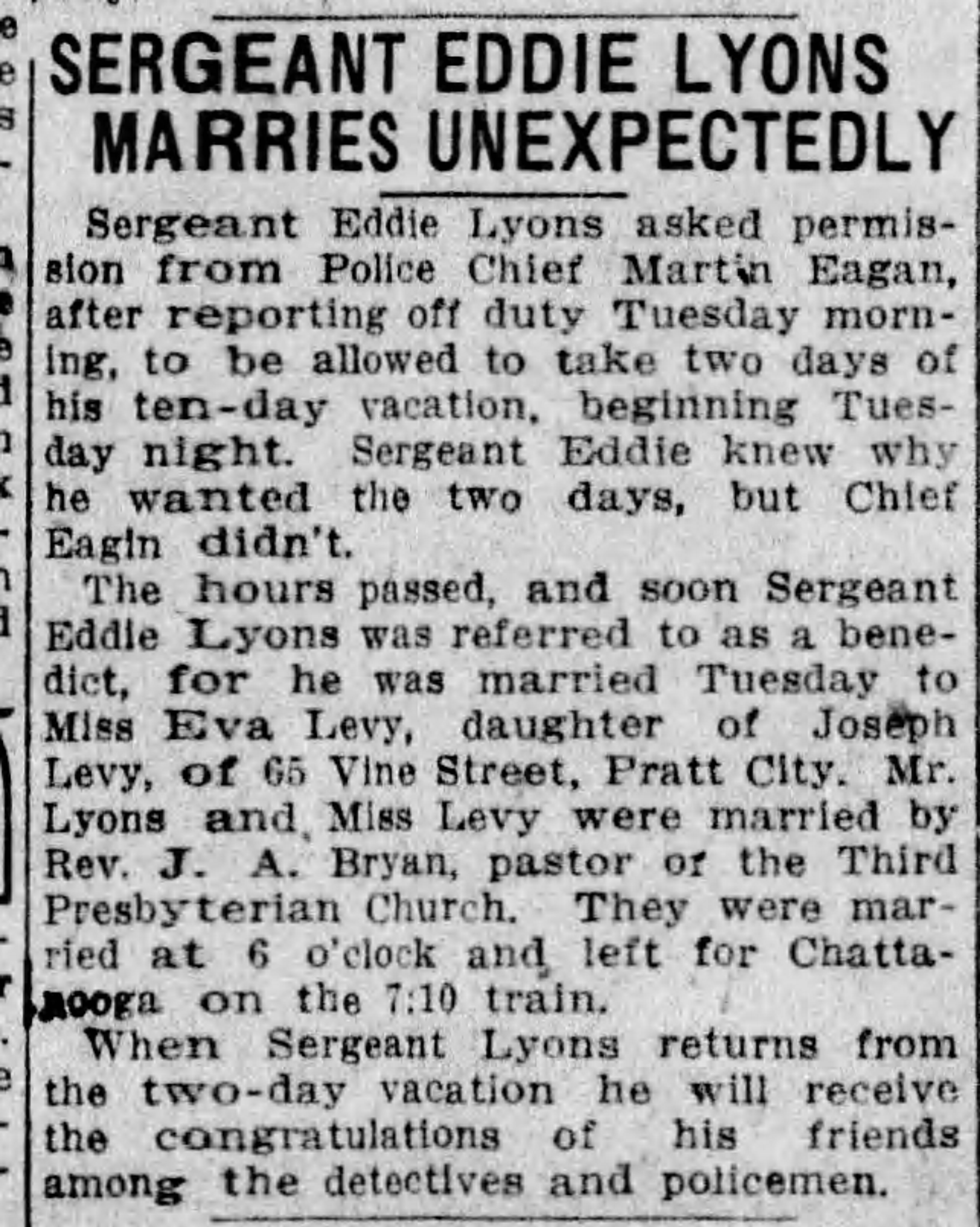 Eddie Lyons-Eva Levy